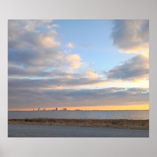Atlantische Oceaan Zonsondergang Poster (Voorkant)