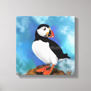 Atlantische Papegaaiduiker Canvas Print - Schilder