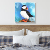 Atlantische Papegaaiduiker Canvas Print - Schilder (Insitu (Slaapkamer))