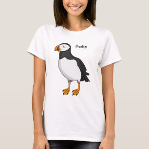 Atlantische papegaaiduiker illustratie t-shirt