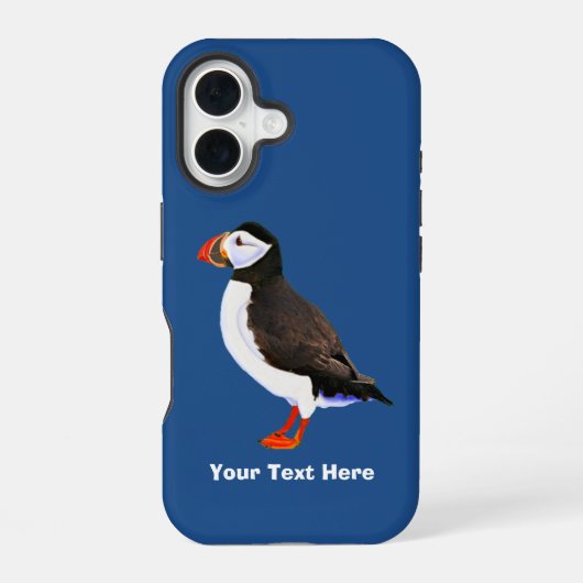 Atlantische papegaaiduiker iPhone 16 hoesje (Achterkant)