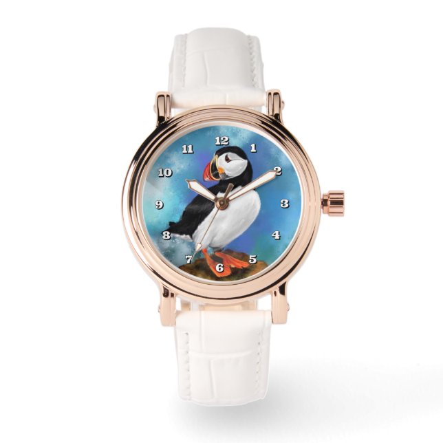 Atlantische Papegaaiduiker Kijk Horloge (Voorkant)