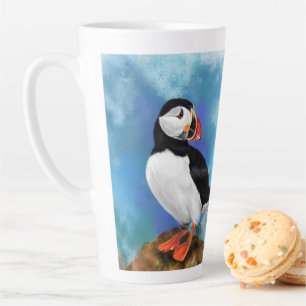 Atlantische Papegaaiduiker Vogel Latte Mok - Schil