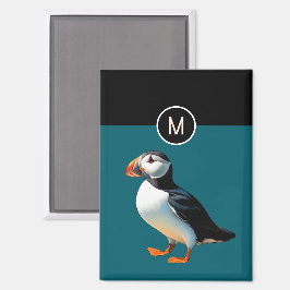 Atlantische Papegaaiduiker Vogel Natuur Oceaan Bla Magneet