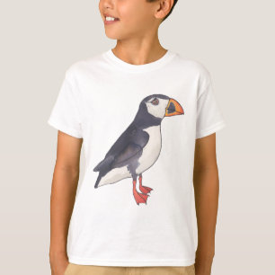 Atlantische papegaaiduiker vogelsoort aquarel kuns t-shirt