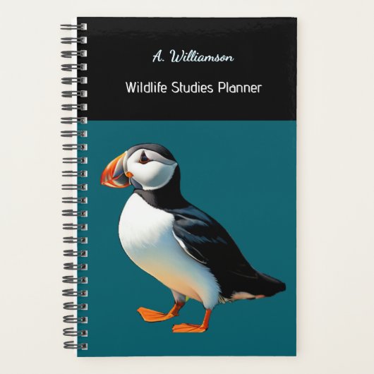 Atlantische papegaaiduiker Wildlife Ocean Blue Cus Planner (Voorkant)