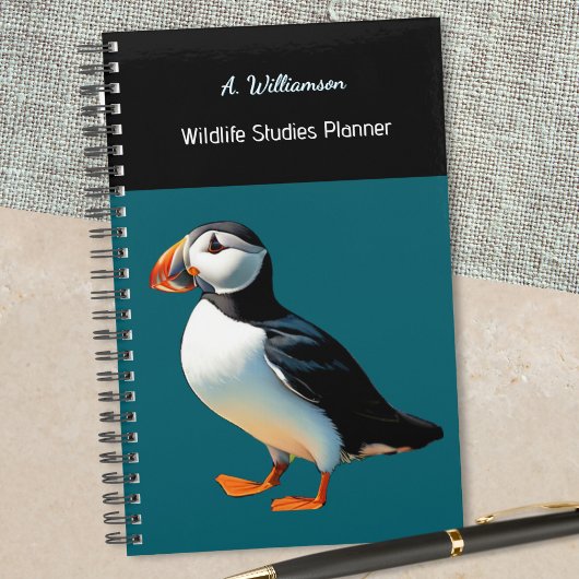 Atlantische papegaaiduiker Wildlife Ocean Blue Cus Planner