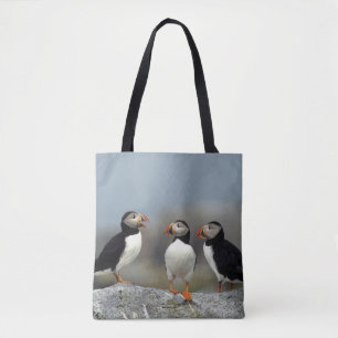 Atlantische Papegaaiduikers Groep Tote Bag