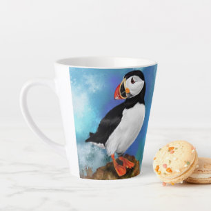 Atlantische Papegaaiduikersmokkop - Schilderij Latte Mok