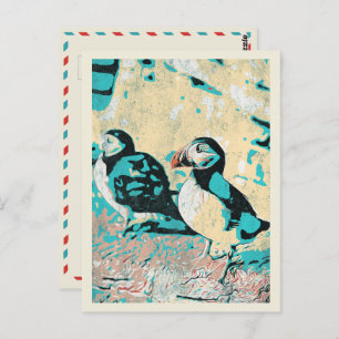 Atlantische puffin in IJsland Briefkaart