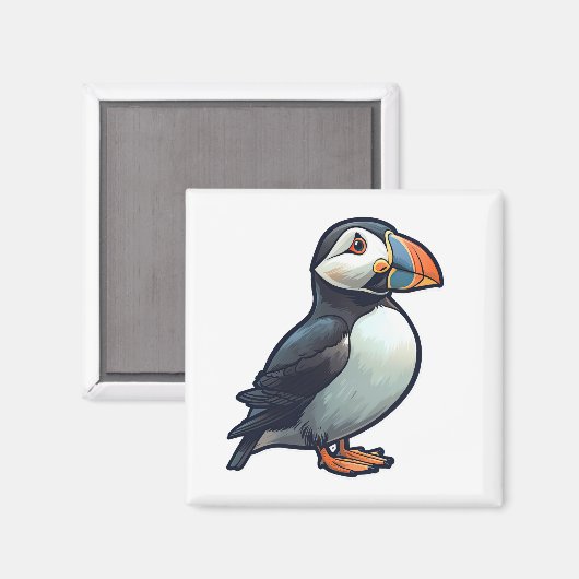 Atlantische puffin magneet (Voorkant / Achterkant)