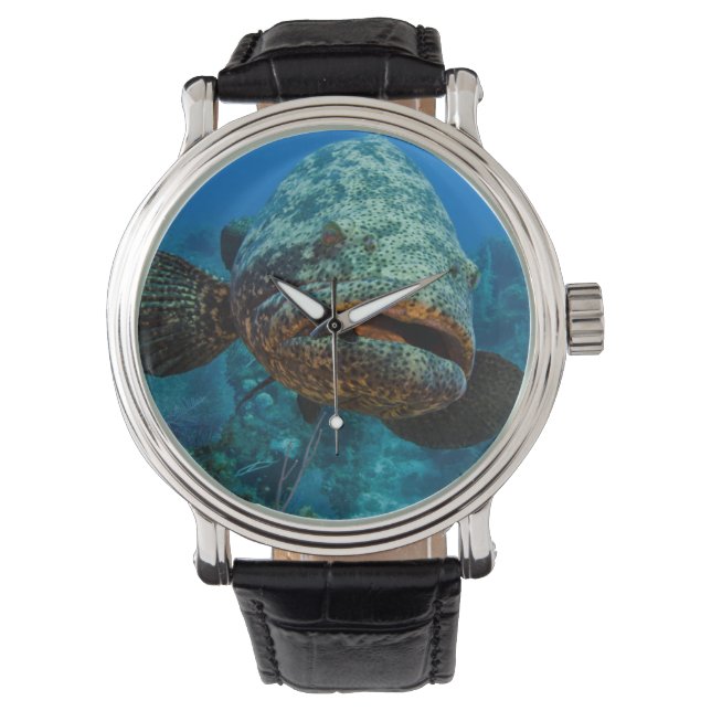 Atlantische Reuzenzeebaars Horloge (Voorkant)
