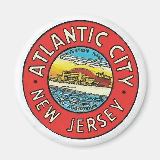  Atlantische stad NJ Magneet (Voorkant)