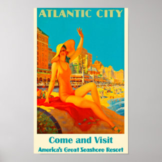 Atlantische stad Poster