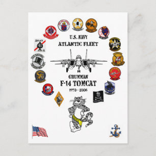 ATLANTISCHE VLOOT - F-14 TOMCAT SQ. BRIEFKAART