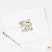 Atlantische vulkanische activiteit vierkante sticker (Envelop)