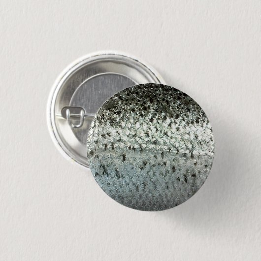 Atlantische zalm ronde button 3,2 cm (Voorkant /achterkant)