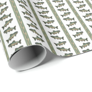 Atlantische Zalm Streep Cadeaupapier