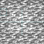 Atlantische zwarte witte vis stof (Delen)