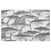 Atlantische zwarte witte vis stof (Fat Quarter)