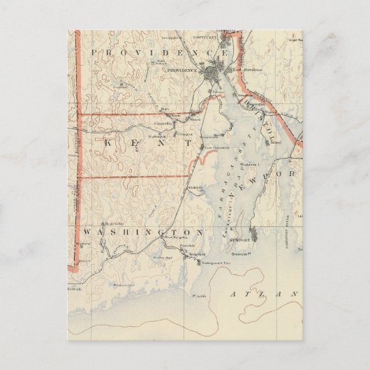 Atlas 2 van Rhode Island Briefkaart (Voorkant)