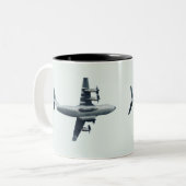 Atlas A400M-Vliegtuig - 1 Tweekleurige Koffiemok (Voorkant links)