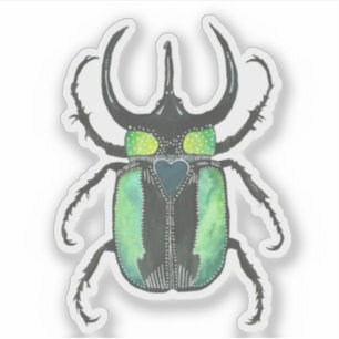 Atlas Beetle Love Bug Sticker