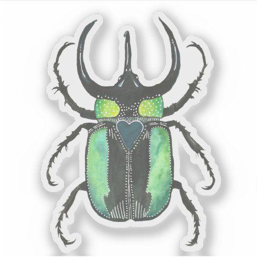 Atlas Beetle Love Bug Sticker (Voorkant)