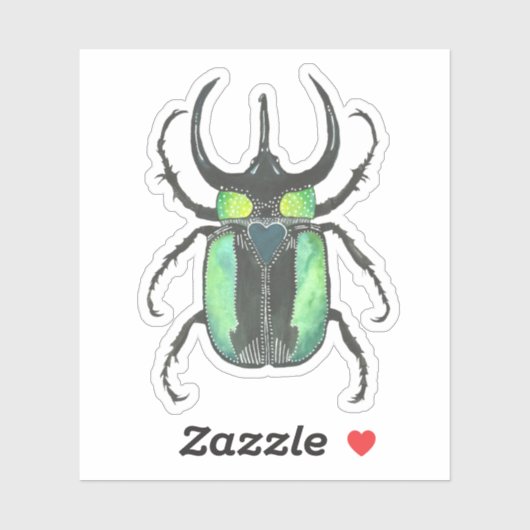 Atlas Beetle Love Bug Sticker (Vel)