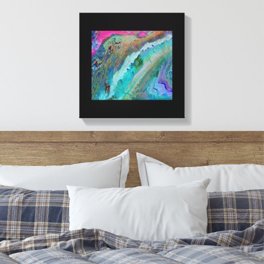 Atlas-bergen van Marokko - Terra-satelliet Canvas Afdruk (Insitu (Slaapkamer))