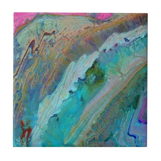 Atlas-bergen van Marokko - Terra-satelliet Tegeltje (Voorkant)