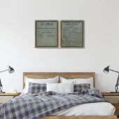 Atlas bij Worcester's epitome Canvas Afdruk (Insitu (Slaapkamer))