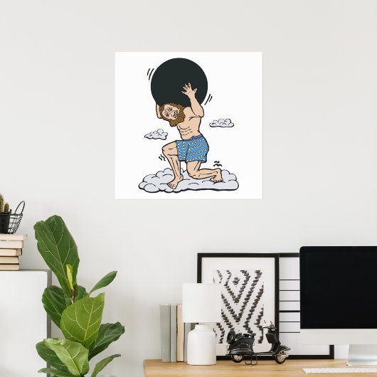 atlas bowlingbal poster (Thuiskantoor)