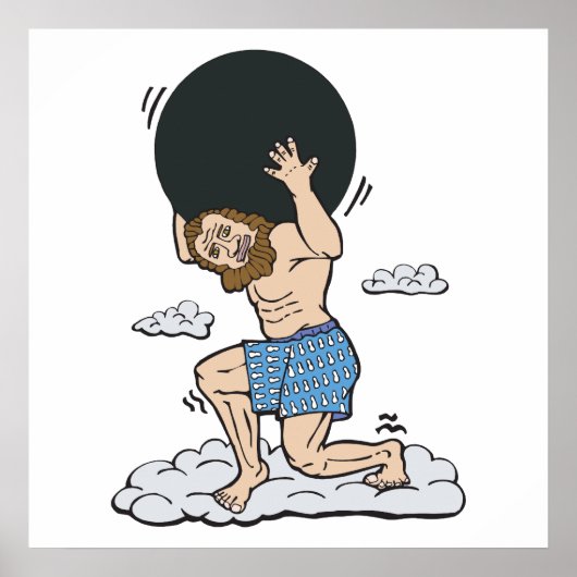 atlas bowlingbal poster (Voorkant)