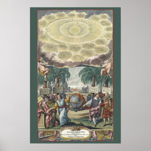 Atlas Coelestis door Doppelmaier, Vintage Astronom Poster