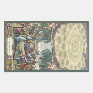 Atlas Coelestis door Doppelmaier, Vintage Astronom Rechthoekige Sticker