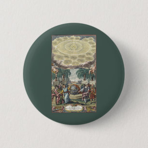 Atlas Coelestis door Doppelmaier, Vintage Astronom Ronde Button 5,7 Cm