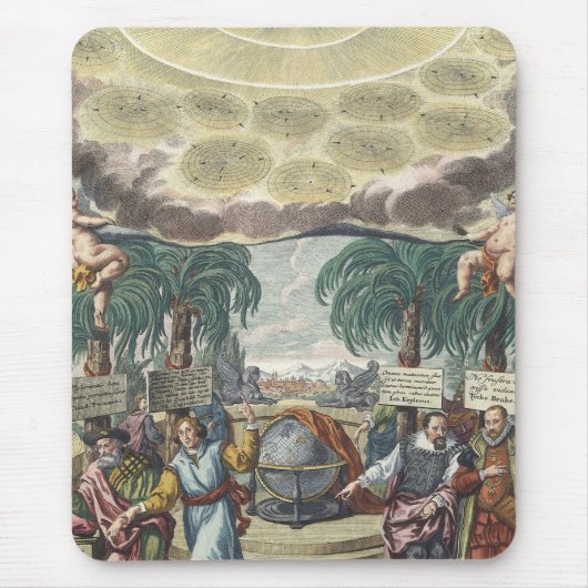 Atlas Coelestis van Doppelmaier,  astronomie Muismat (Voorkant)