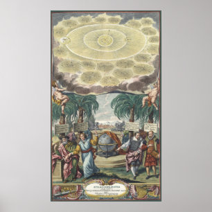 Atlas Coelestis van Doppelmaier, astronomie Poster