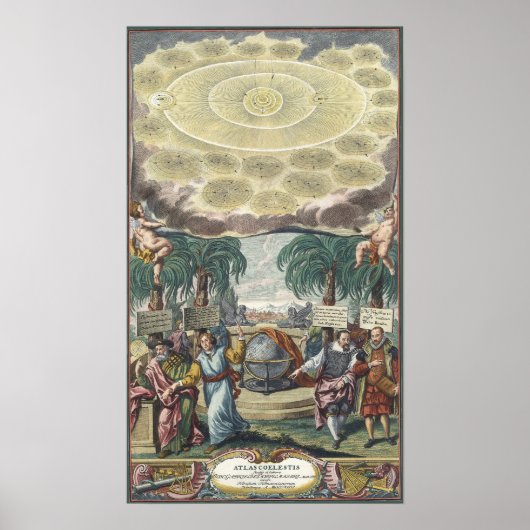 Atlas Coelestis van Doppelmaier,  astronomie Poster (Voorkant)