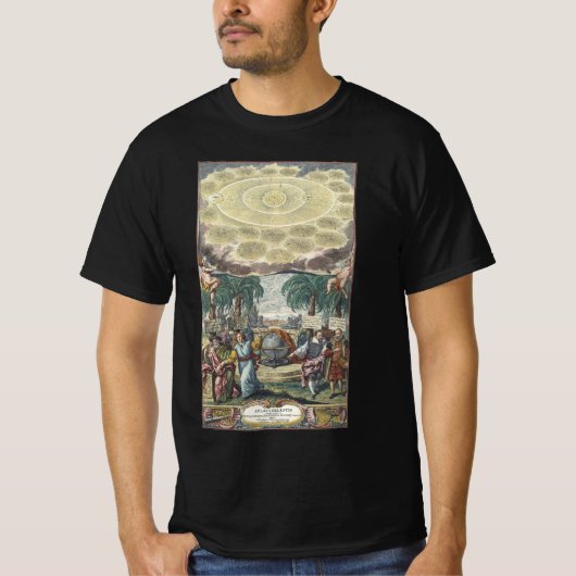 Atlas Coelestis van Doppelmaier,  astronomie T-shirt (Voorkant)