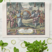 Atlas Coelestis van Doppelmaier,  astronomie Theedoek (Gevouwen)