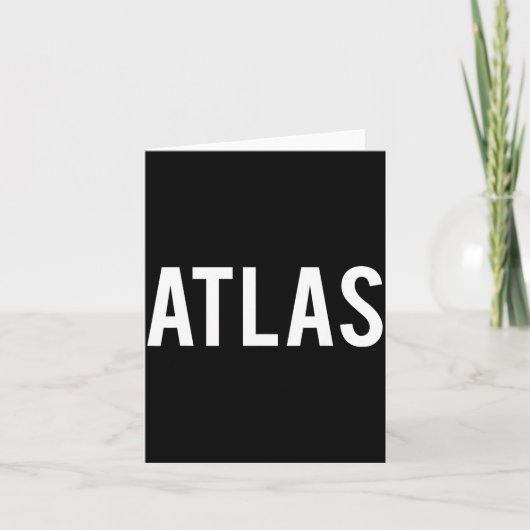 Atlas - Cool New Funny Name Fan Gift Tee  Kaart (Voorkant)