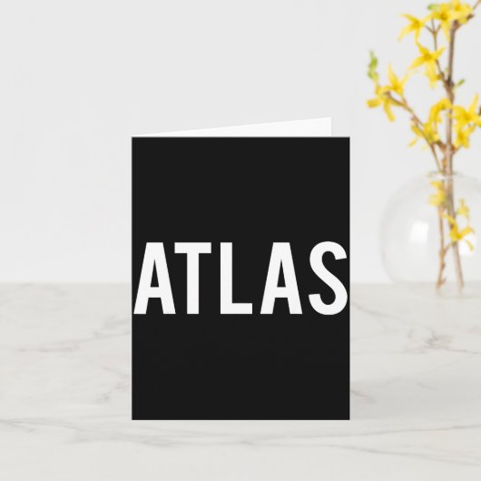 Atlas - Cool New Funny Name Fan Gift Tee  Kaart (Gele Bloem)