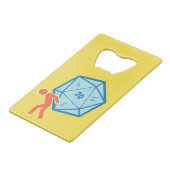 Atlas D20 CC Bottle Opener Creditkaart Flessenopener (Voorkant Gekanteld)