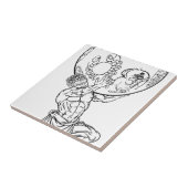 Atlas Greek Mythology Illustration Tegeltje (Zijkant)