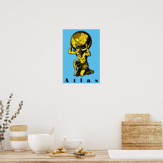 Atlas Greek Mythology Inspirerend Poster (Keuken)