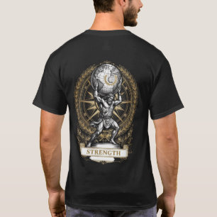 Atlas Griekse Titaan Vintage Gravure T-shirt