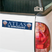 Atlas is Bumpersticker aan het slijpen (Op Truck)