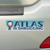 Atlas is Bumpersticker aan het slijpen (Op auto)